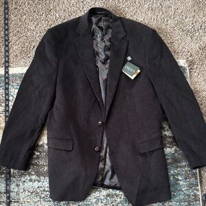 NWT 42 Long Lauren Ralph Lauren Men's Unconstructed Black Corduroy Sport Coat
